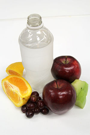 water and fruit