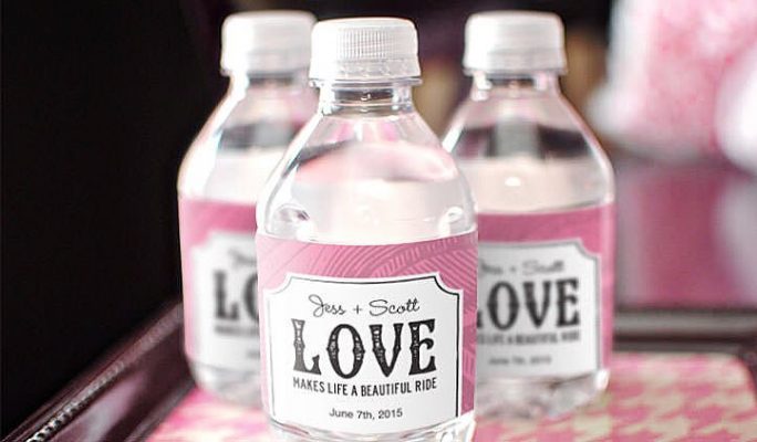custom label bottles from wedding