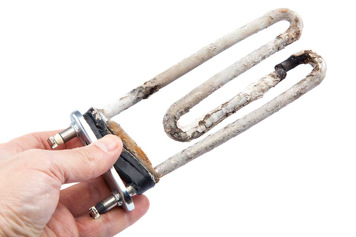 washing machine part damage from hard water