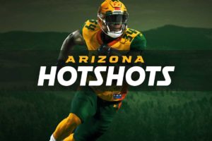 logo banner of the newly formed Arizona Hotshots football team.