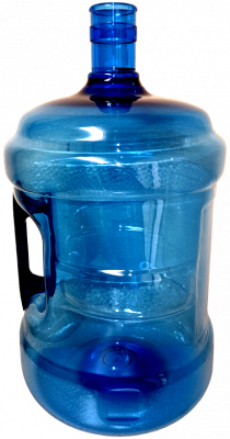 Empty 5 gallon bottle side view