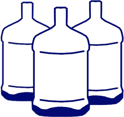 empty 5-gallon bottles